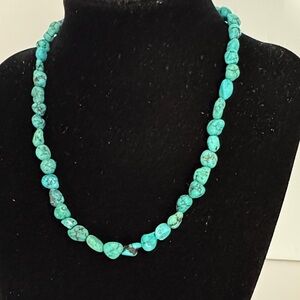 Howlite Turquoise Bead Chic Boho Necklace